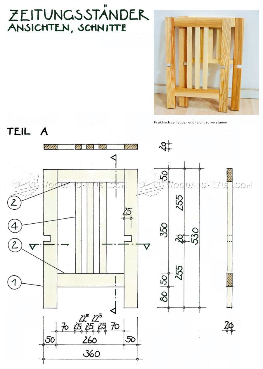 Folding Book Stand Plans â¢ WoodArchivist