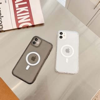 soft case tpu transparan motif magsafe  iphone  mini  pro xs