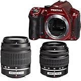 Pentax K-30 Digital Camera with 18-55mm AL and 50-200mm AL Lens Kit - Red