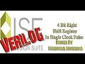 Verilog Implementation Of 4 bit Right Shift Register In Single Clock Pulse 