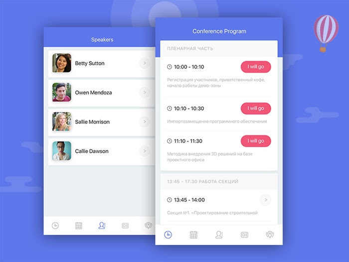 conference Tab Bars In Mobile UI Design: Showcase of Impressive App Designs