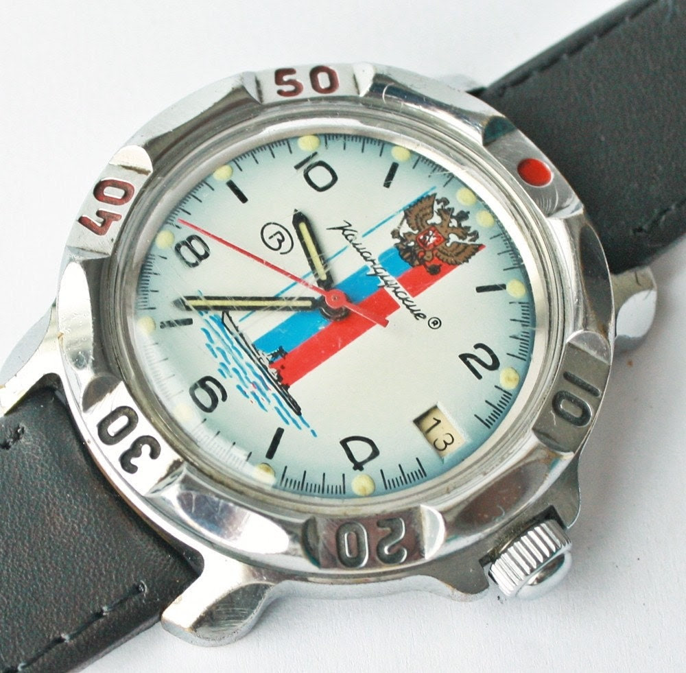 Vintage Russian Army Watch Vostok Commander Komandirskie