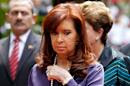 Argentina's President Cristina Fernandez arrives at a Mercosur summit in Caracas