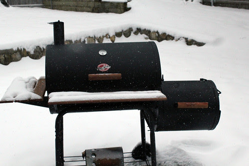 Smoking in the snow