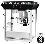 Great Northern Popcorn Black 8 oz. Ounce Foundation Movie Theater Style Popcorn Machine Top