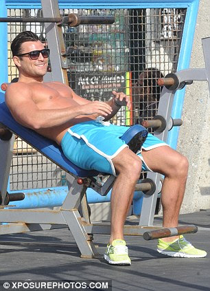 On the phone to Arg? The King of Essex was seen laughing as he spoke to someone on the phone