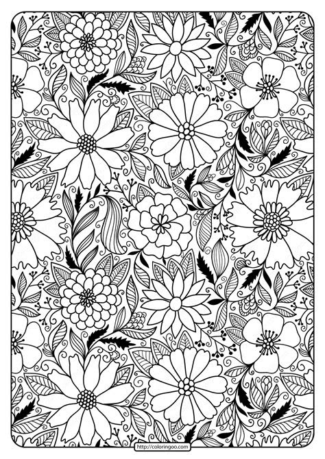 These vibrant sheets are … free printable flower pattern coloring page 06