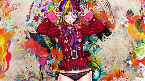 color splash anime girl  shadow  death hosted