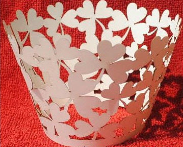 24 pieces Cupcakes Wrapper Laser Cut Tree Heart Leaves high quality