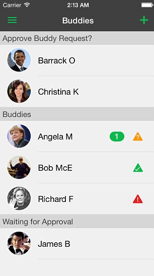 Messages can only be read by approved contacts