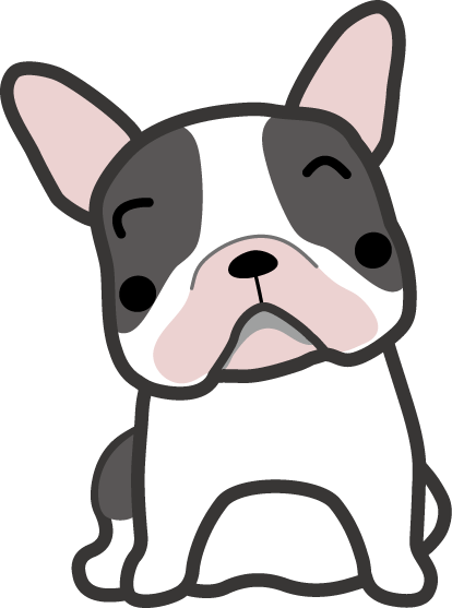 フレンチブルドック 犬のイラスト 無料イラスト フリー素材