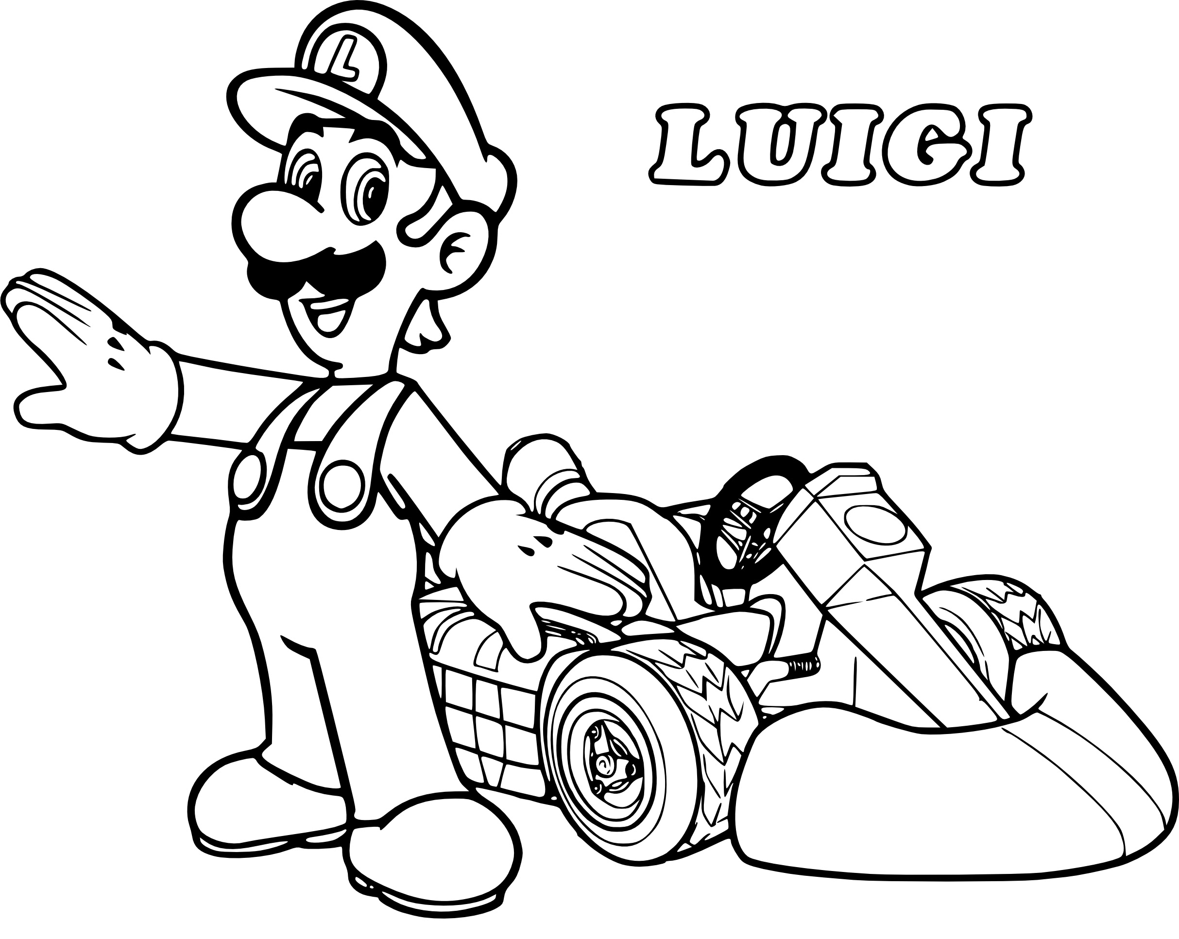 Coloriage Mario Kart Gratuit Nouveau Dessin A Colorier De Mario Et Luigi