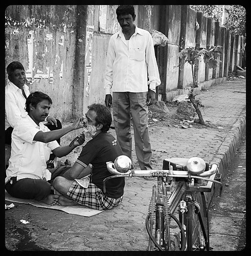 The Street Barbers Of Matunga. by firoze shakir photographerno1