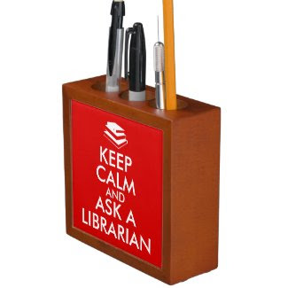 Gift for Librarians Desk Organizer Keep Calm Books