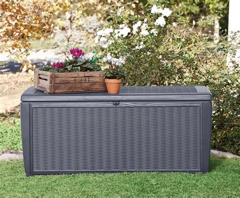 keter sumatra deck box  grey  sydney garden products