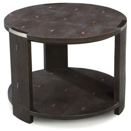 Julian Chichester Tribeca Two Tier Table in Chocolate Faux ...