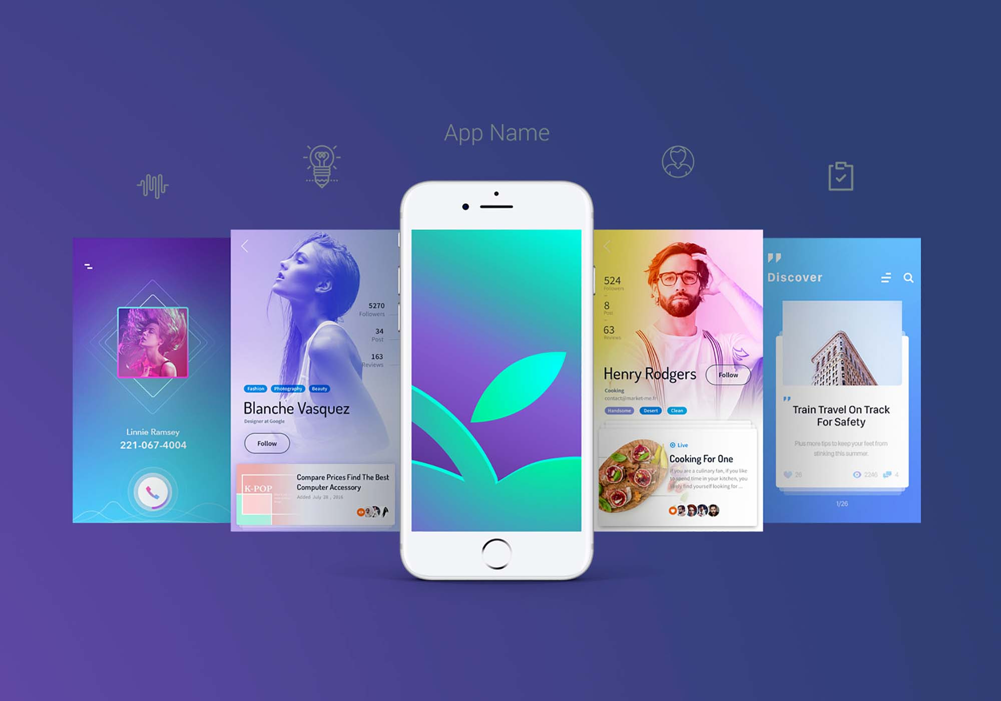 Free App Screen Mockup Psd