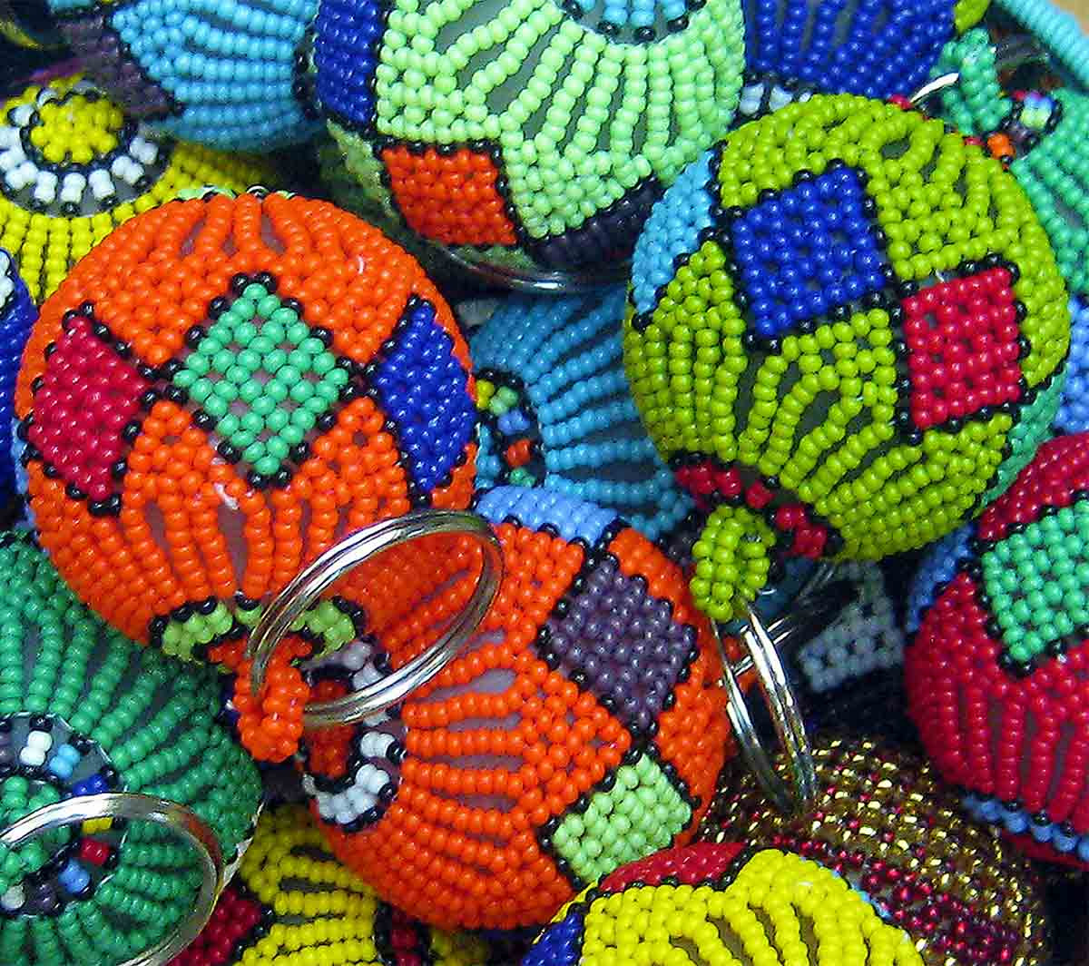  Christmas  Decorations  Beaded Balls 1 AFRICAN0452 