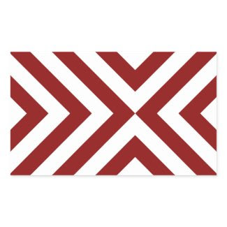 Red and White Chevrons Rectangular Stickers