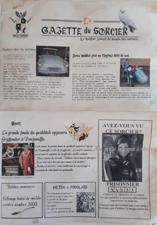 Organiser Un Anniversaire Harry Potter Les Preparatifs Ma Petite Fabrique A Reves