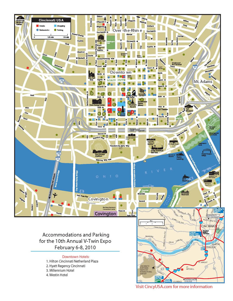 Cincinnati Ohio Restaurant Map