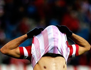 Diego Costa Atlético de Madrid contra  Austria Vienna Liga dos Campeões (Foto: AP)
