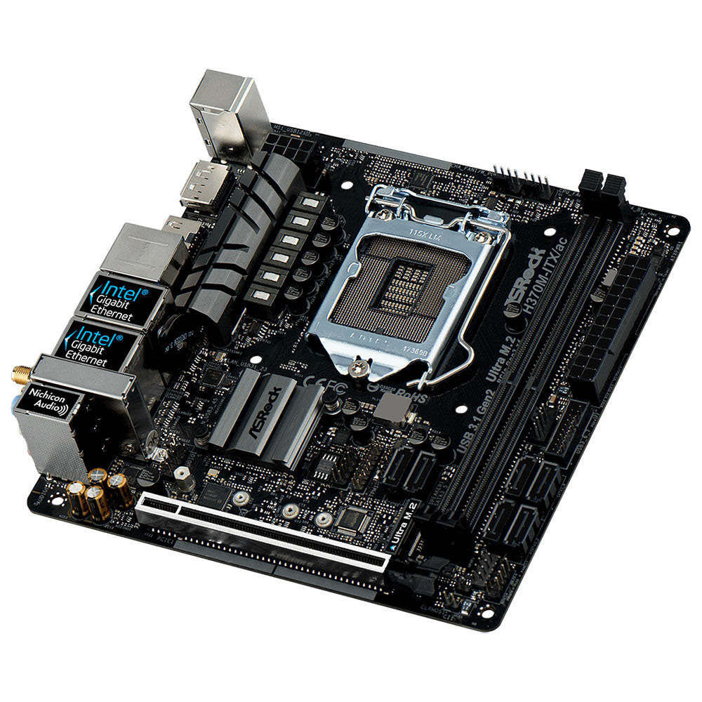 Asrock H370m Itx Ac H370 Chipset Mini Itx Motherboard For Lga1151 Mitxpc