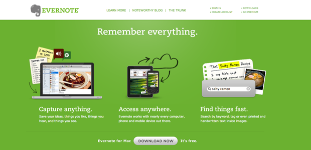 Evernote iPhone app