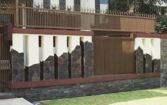 11 Gambar  Pagar  Dengan Batu  Alam  Minimalis  RUMAH  IMPIAN