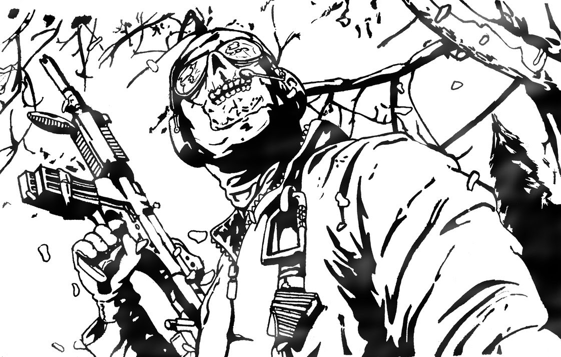 Call Duty Black Ops Coloring Page