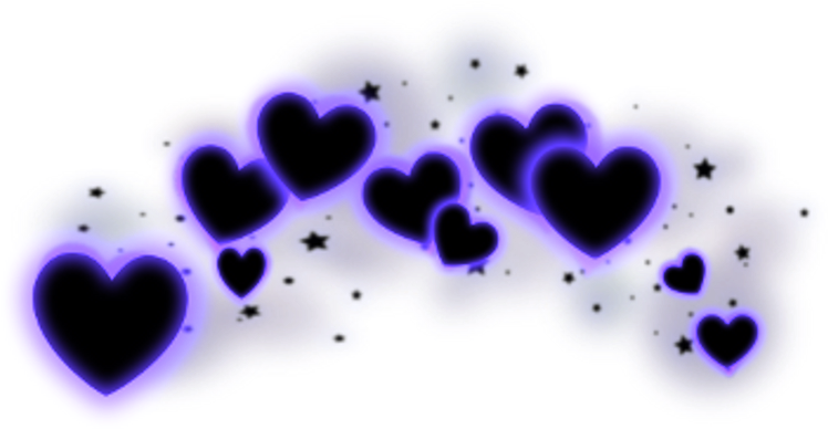 heartcrown aesthetic black neon freetoedit...