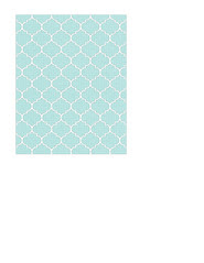 7a Light turquoise Dotted Moroccan tile LARGE SCALE - A2 card size PORTRAIT or VERICAL