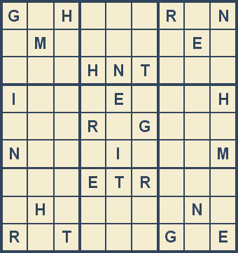 Mystery Godoku Puzzle for September 03, 2007