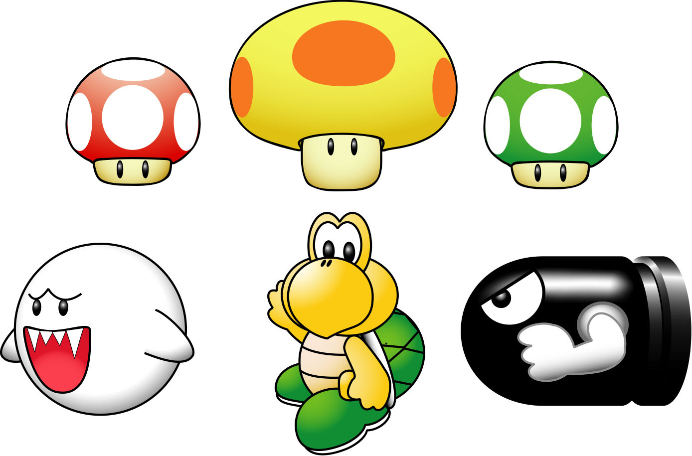 マリオ イラスト 簡単 キャラクター アニメキャラクター