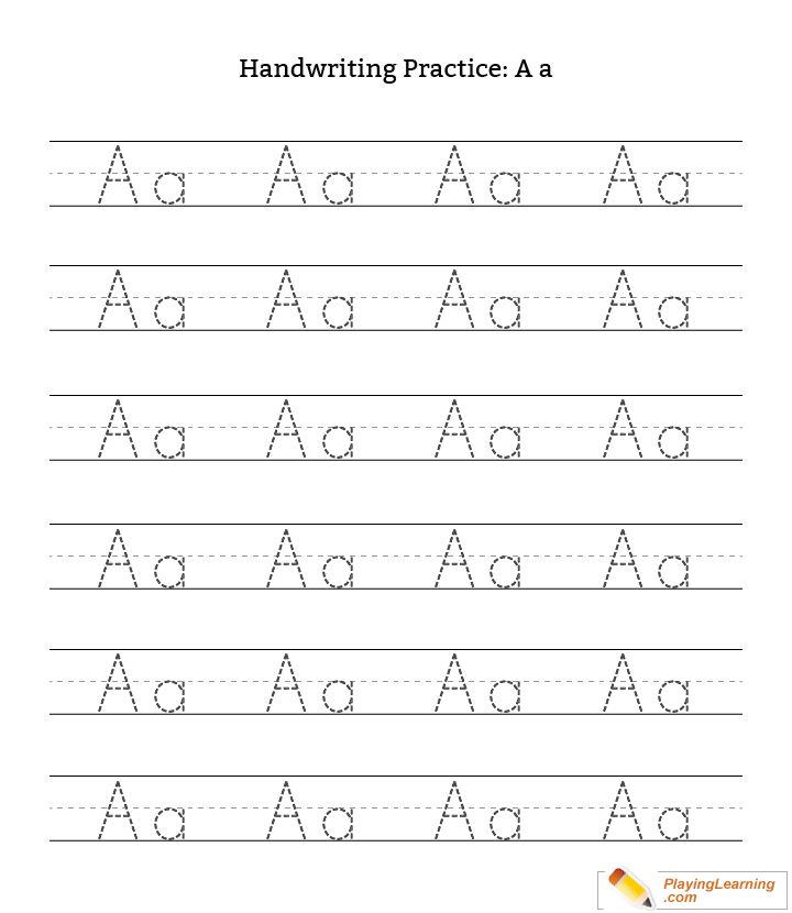handwriting practice letter a free handwriting practice
