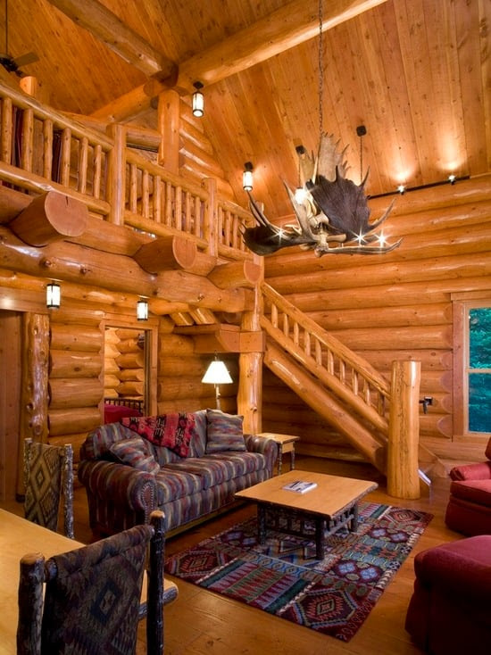 18 Cozy and Rustic Cabin Living Room Design Ideas