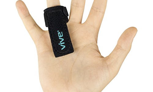 Vive Trigger Finger Splint - Support Brace for Middle, Ring, Index, Thumb and Pinky - Straightening Curved, Bent, Locked and Stenosing Tenosynovitis Hands - Tendon Lock Release Stabilizer Knuckle Wrap