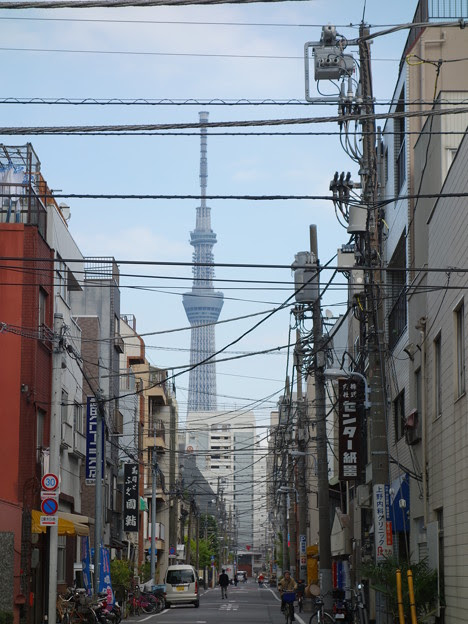 通りか見える東京スカイツリー 台東区東上野 写真共有サイト フォト蔵