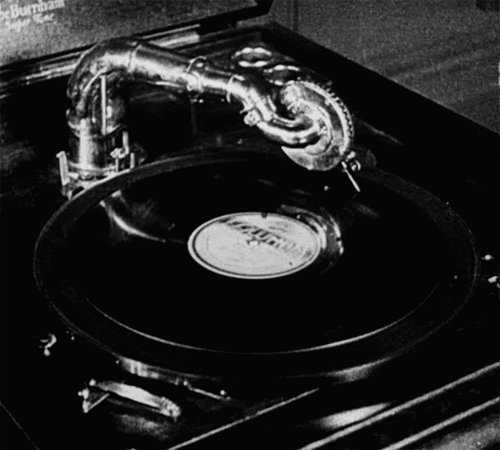 Antique Record Player Black And White Gif Wifflegif