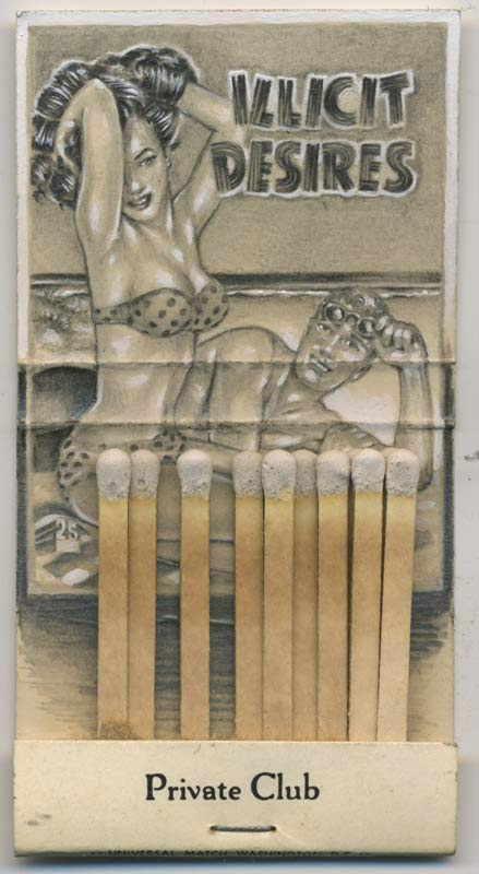 Matchbook drawings by Jason D'Aquino