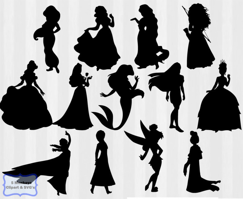 princess clipart silhouette - Clipground