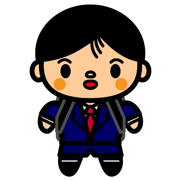 かわいい小学生の男の子の無料イラスト 商用フリー オイデ43