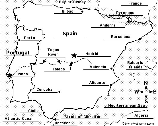 map of europe countries and bodies of water.  bodies of water, and nearby countries on the map below using the 