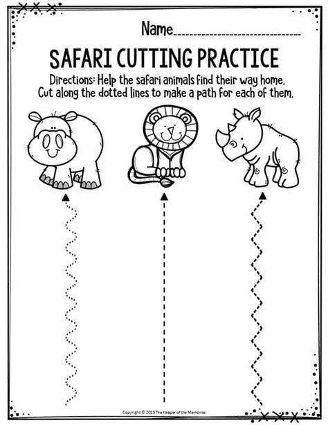  printable cutting activities