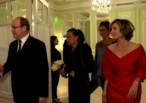 Prince Albert and Princess Stephanie at Ecoute Cancer Réconfort's gala dinner at Monte-Carlo Hermitage Hôtel, Monaco