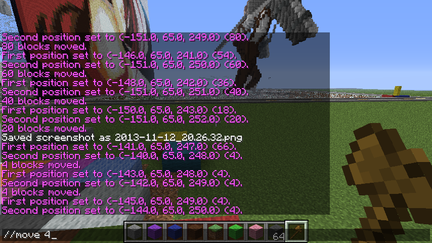 心得 物體非90度旋轉法 使用worldedit 小木斧 Minecraft 我的世界 當個創世神 哈啦板 巴哈姆特