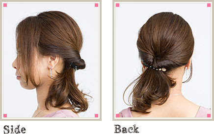 結婚式の髪型特集 自分で簡単にできるミディアムヘアのヘアアレンジ集 芸能人髪型カタログ