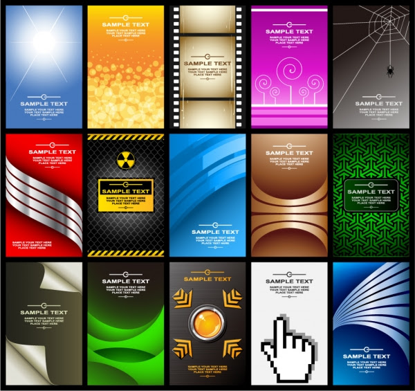 バラエティあふれるカード背景 Variety Of Card Background Vector Free Vector 4 You