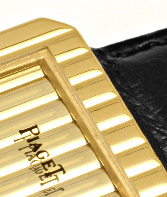 Foto 3, Piaget Polo Längsstreifen Damenarmbanduhr 18K Gelb-Gold, U2043