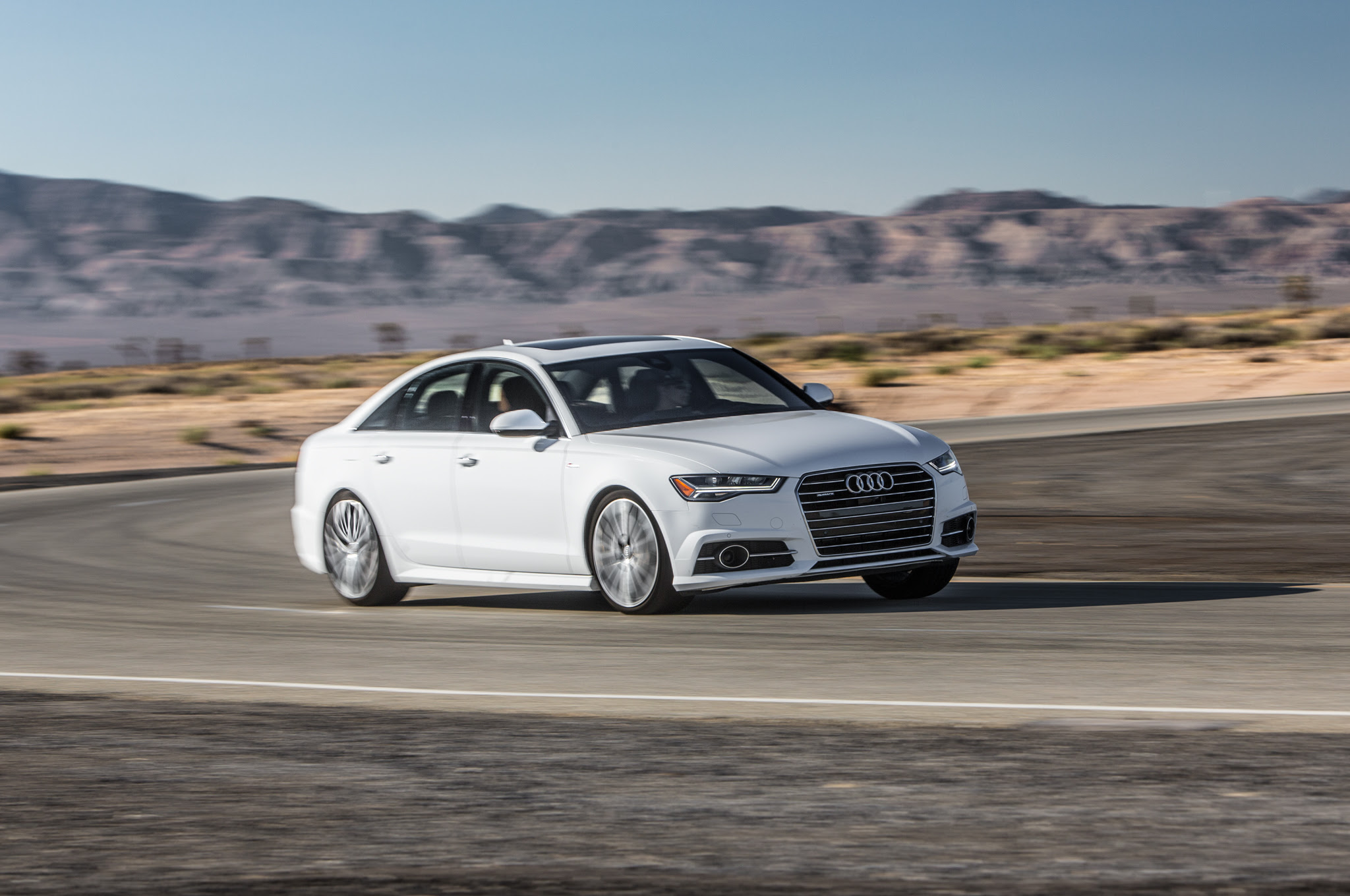 2016 Audi A6 30T front three quarter in motion